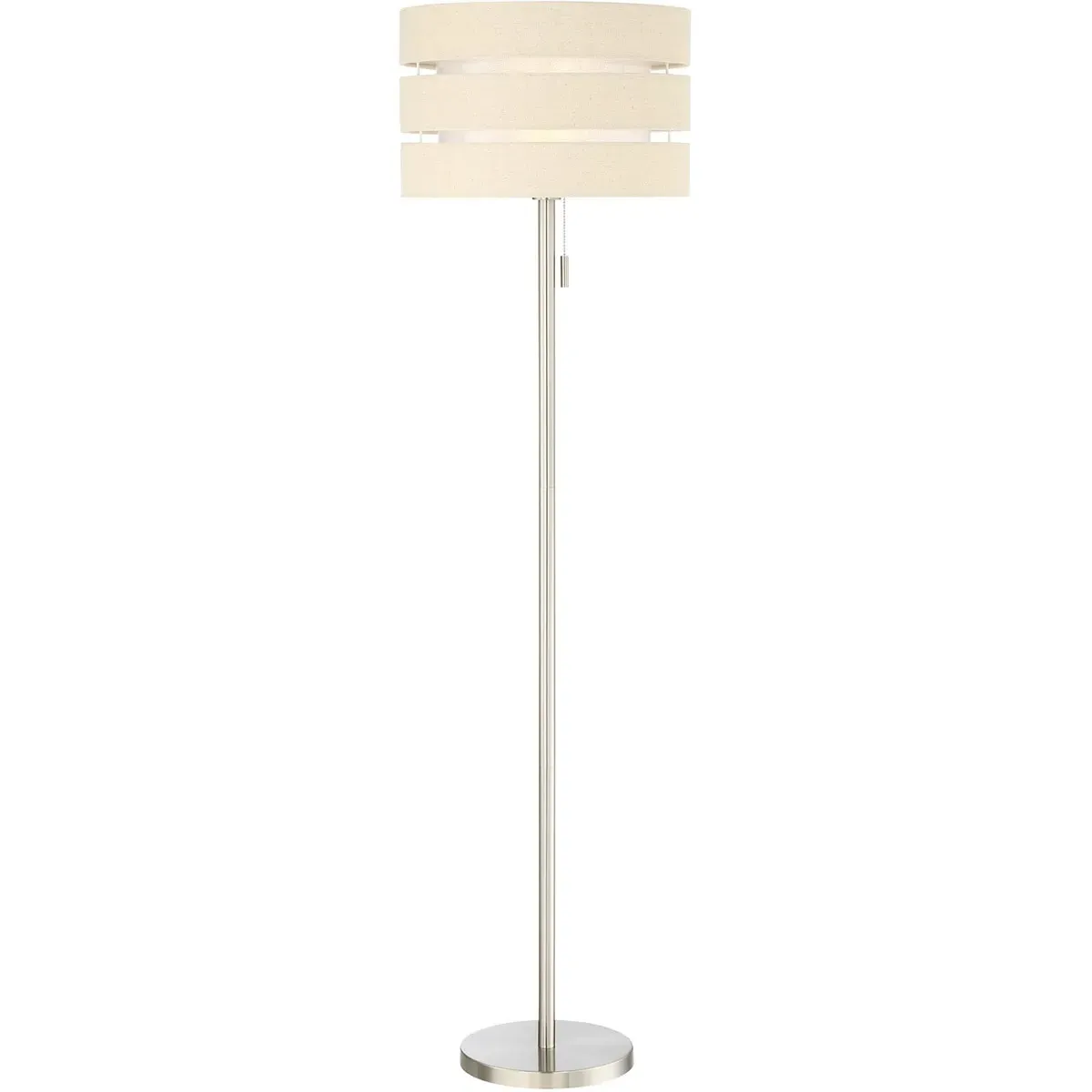 Falan 61 Inch Floor Lamp - Brushed Nickel, Metal product