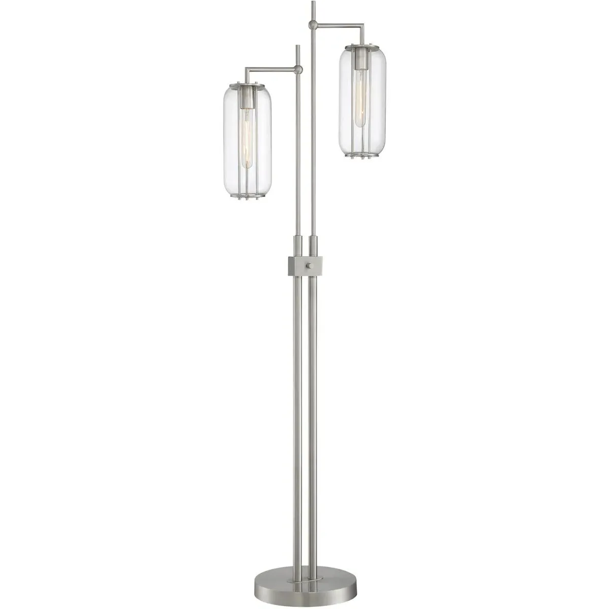 Hagen 2-Light Floor Lamp - Brushed Nickel, Metal product