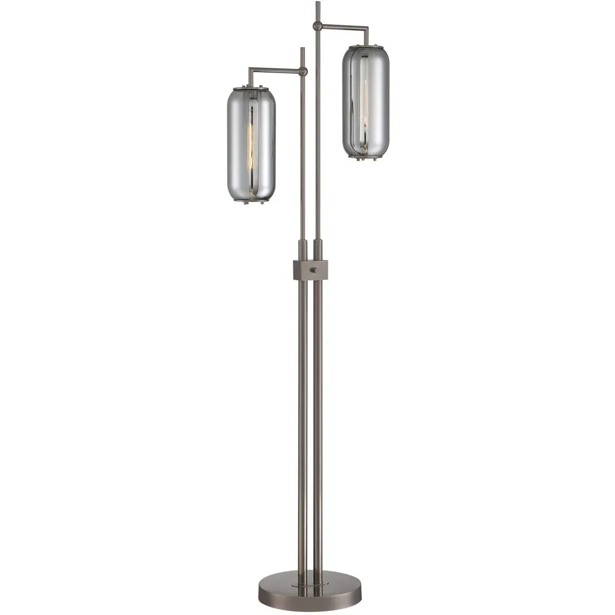 Hagen 2-Light Floor Lamp - Gun Metal, Metal product