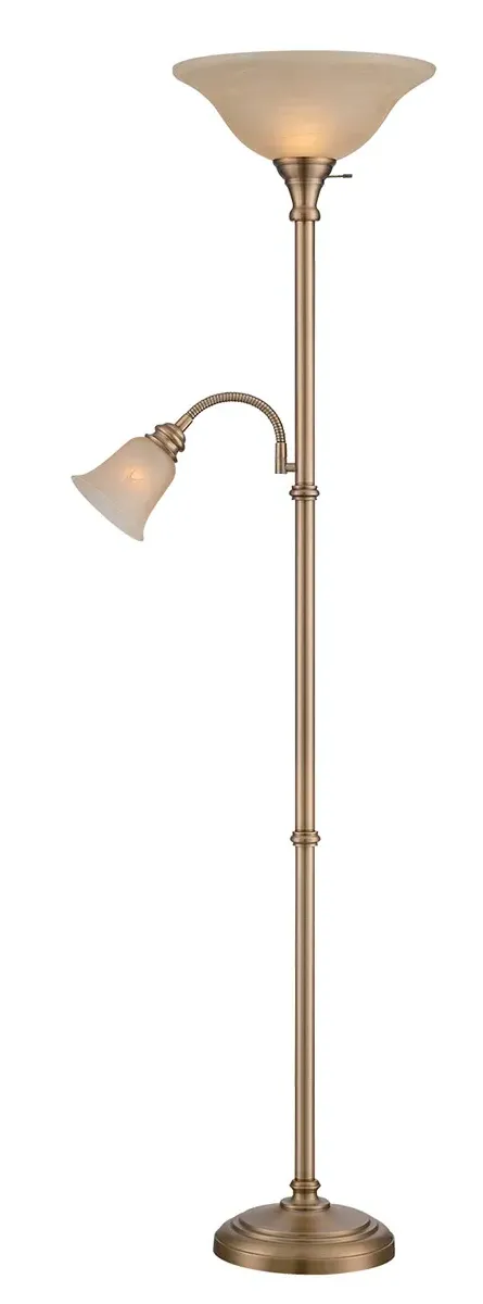 Henley Torch Floor Lamp - Antique Brass, Metal product