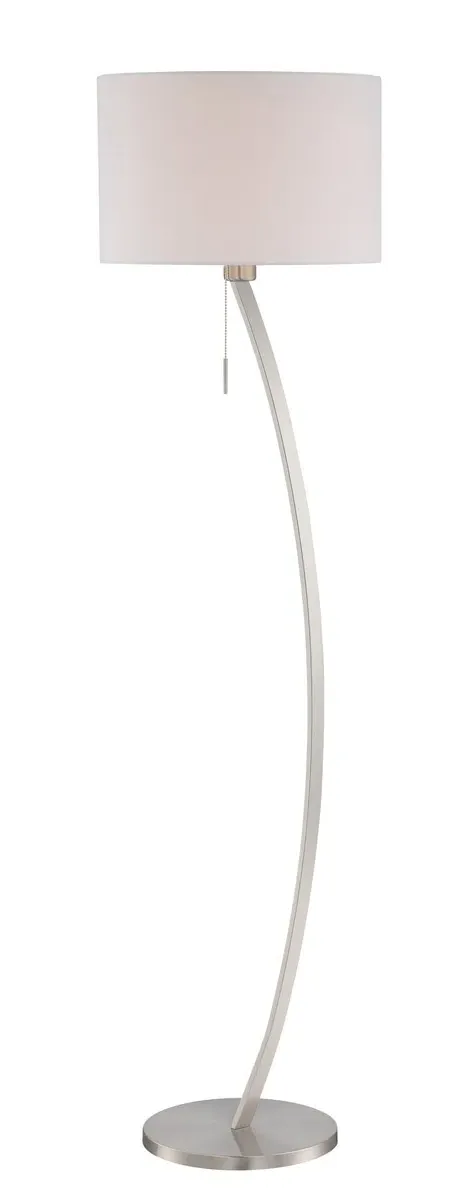 Lilith Floor Lamp - Satin Chrome, Metal product