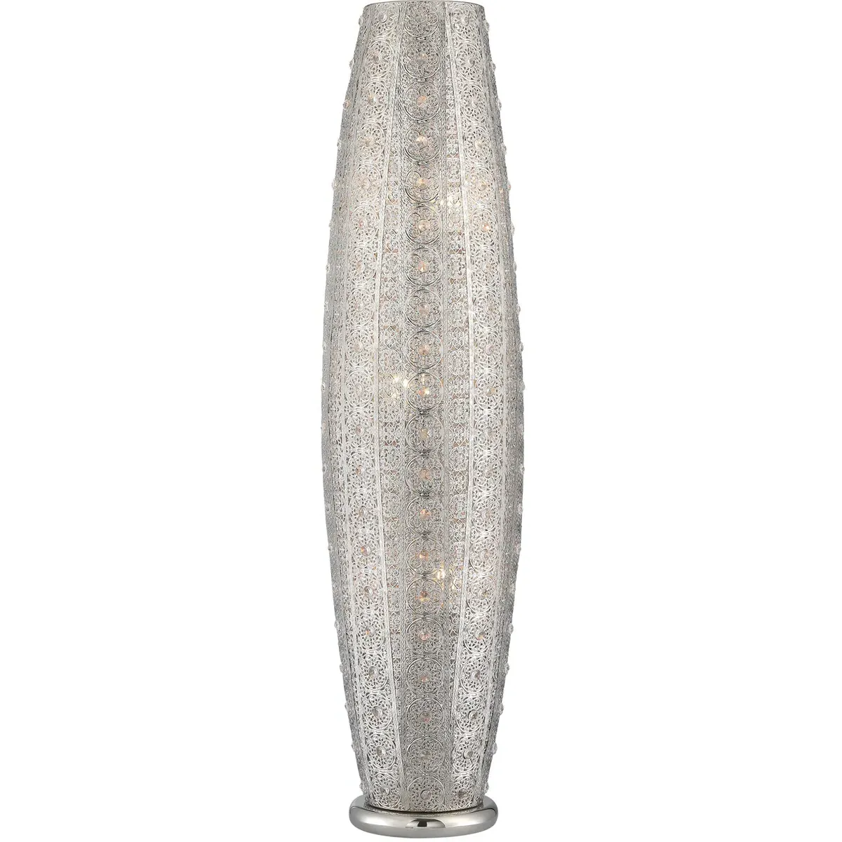 Masura 3-Light Floor Lamp - Polished Nickel, Metal product