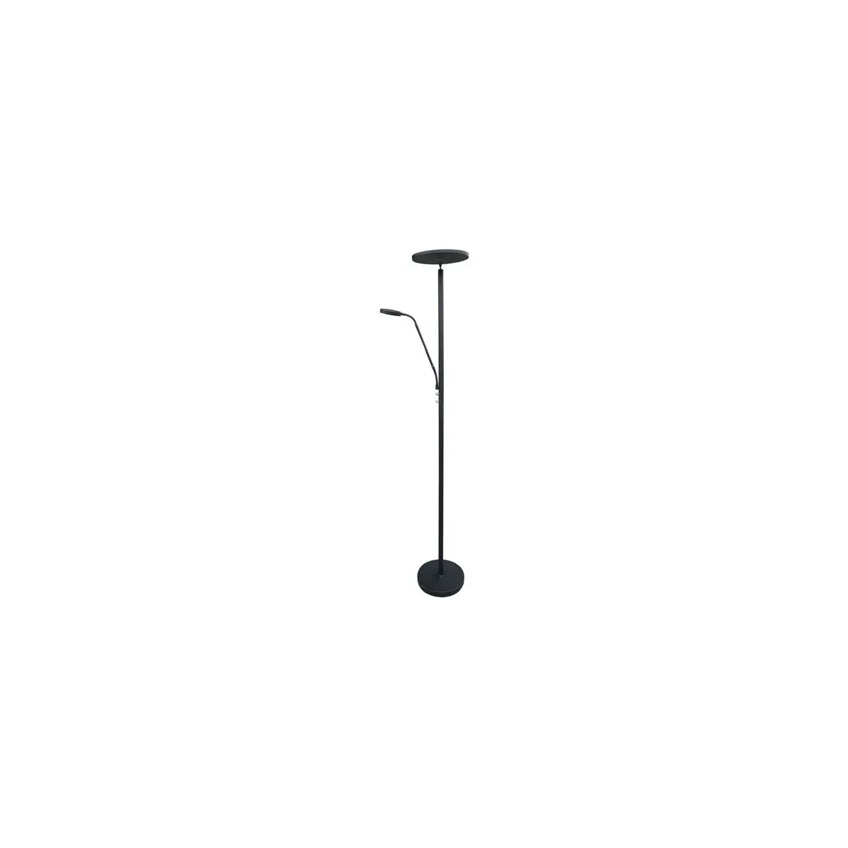 Monet 2-Light Torch Floor Lamp - Black, Metal product