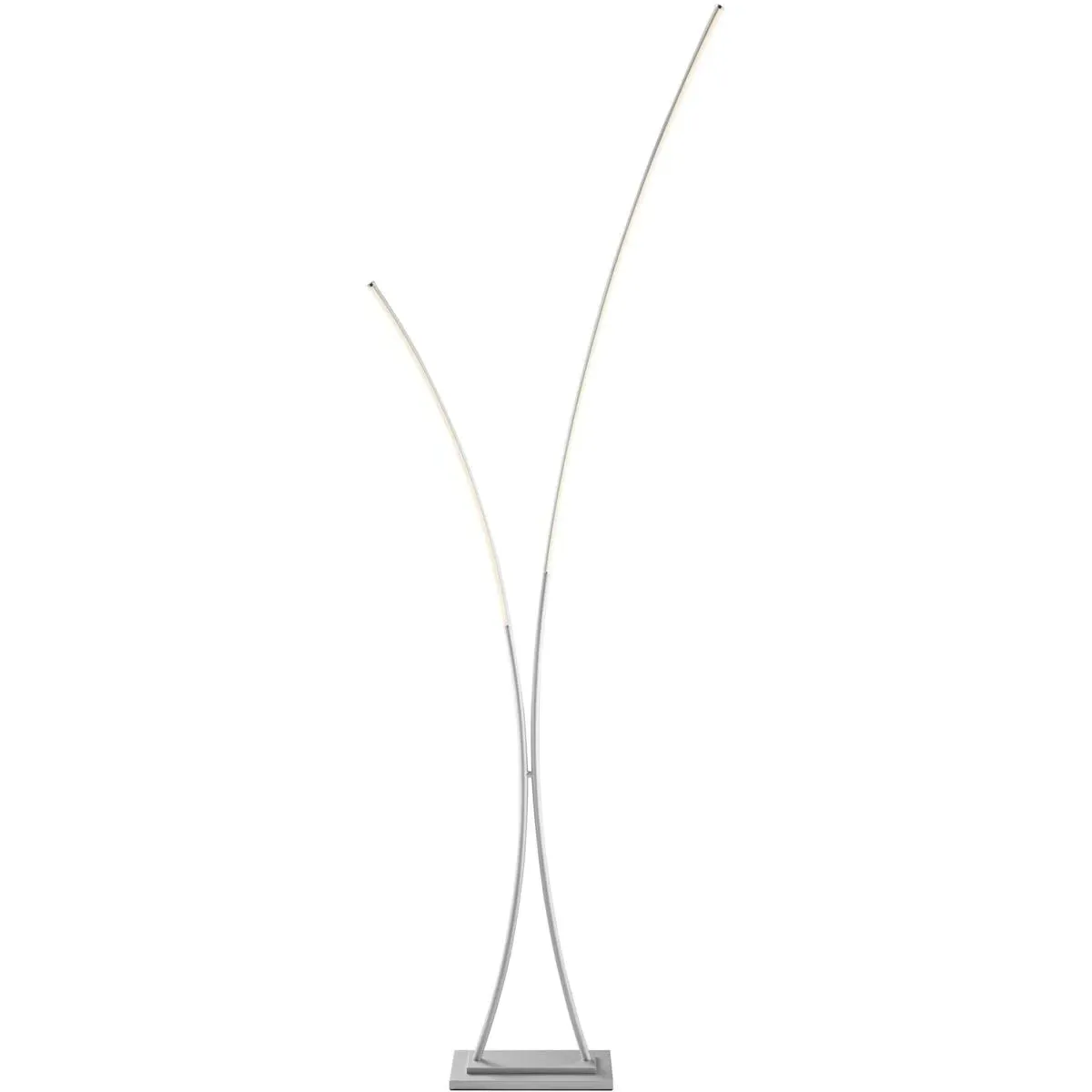Monita 2-Light Floor Lamp - Silver, Metal product