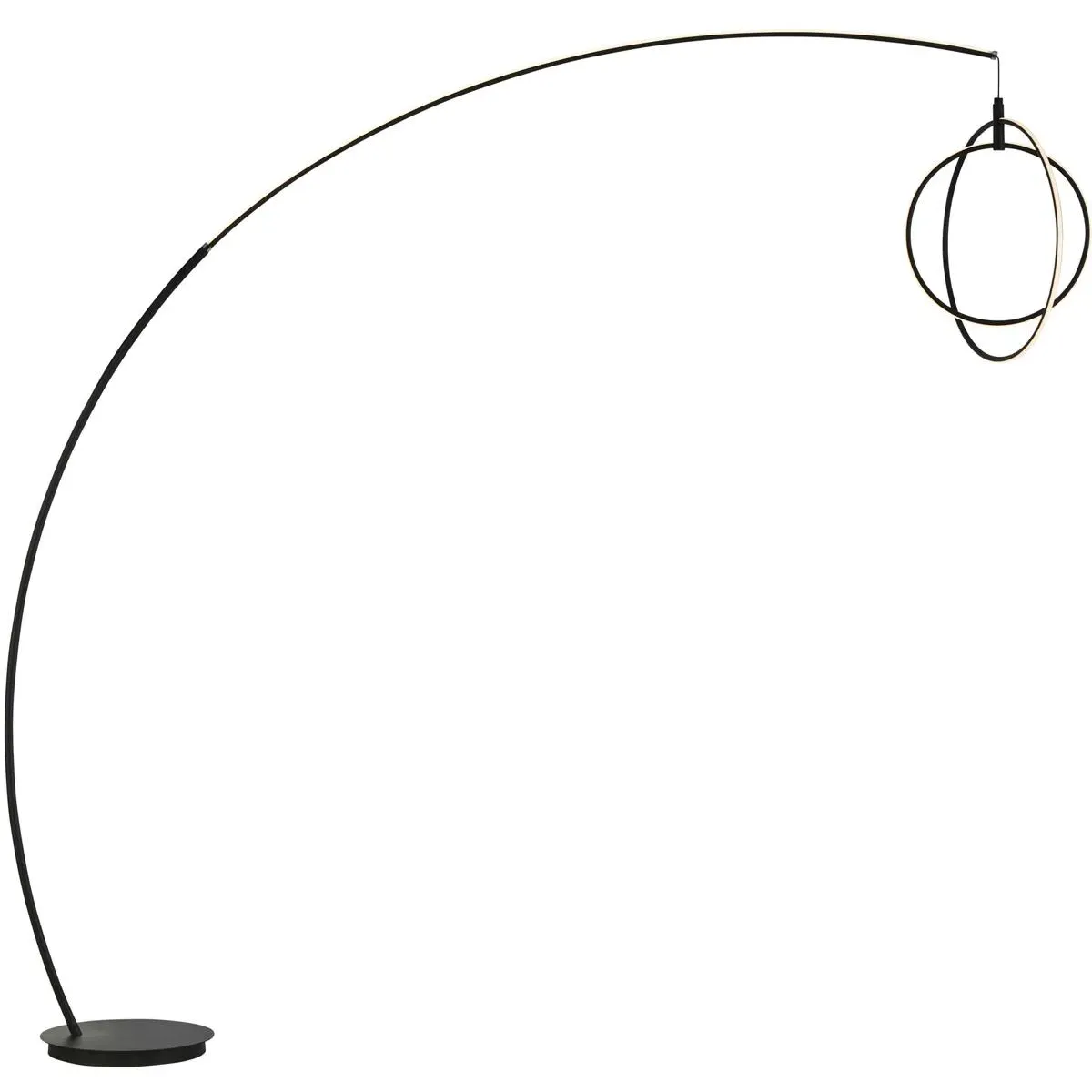 Monita Arc Floor Lamp - Black, Metal product