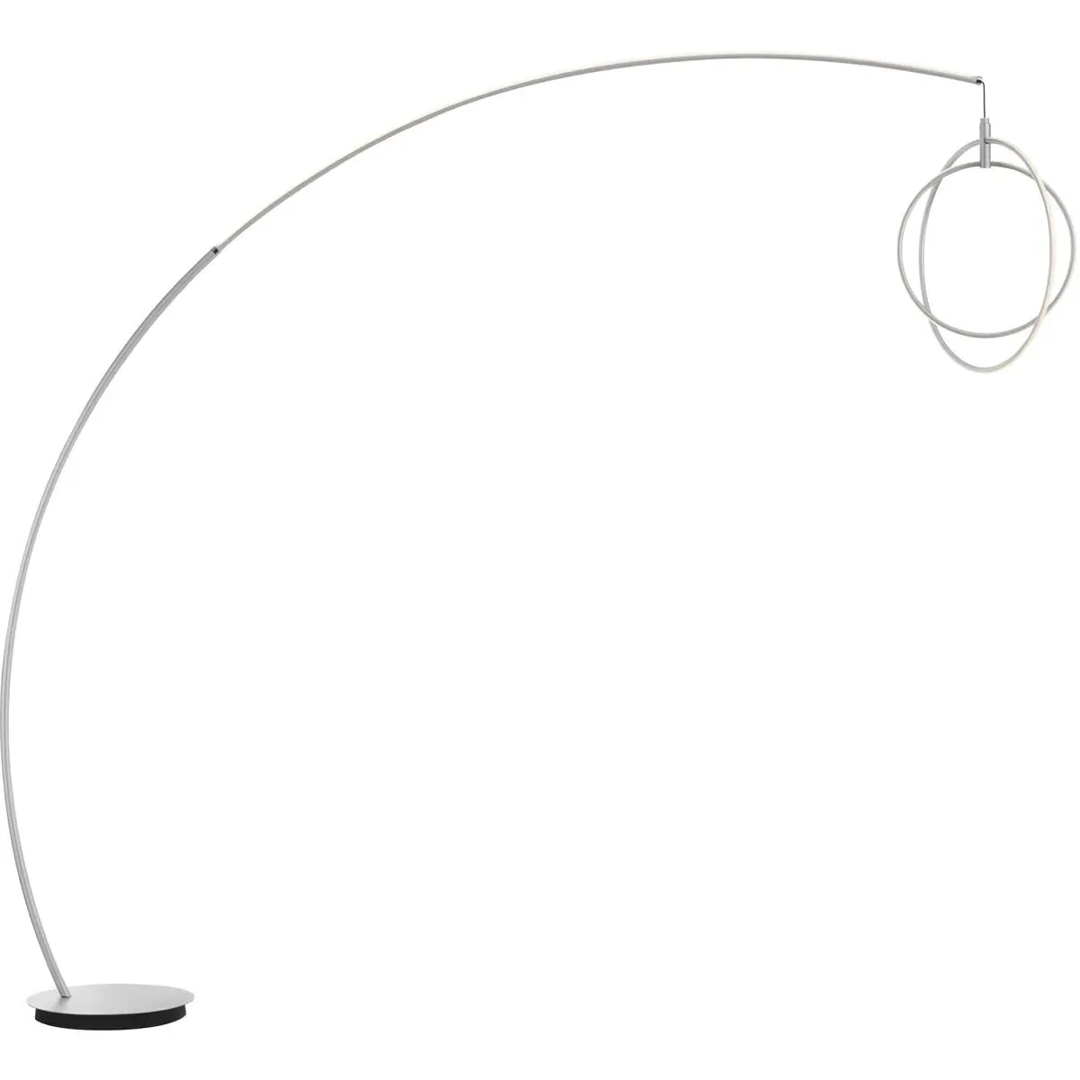 Monita Arc Floor Lamp - Silver, Metal product