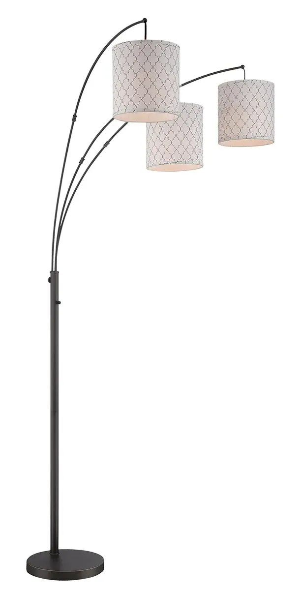 Vasanti 3-Light Arc Floor Lamp - Dark Bronze, Metal product
