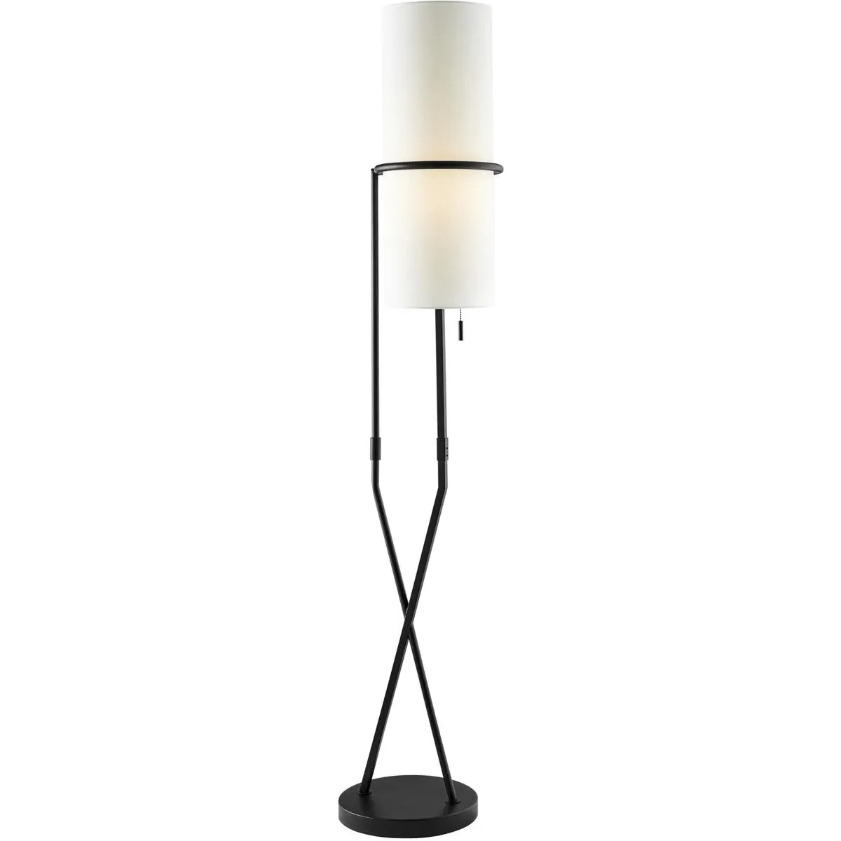 Xandra Floor Lamp - Black, Metal/Fabric product