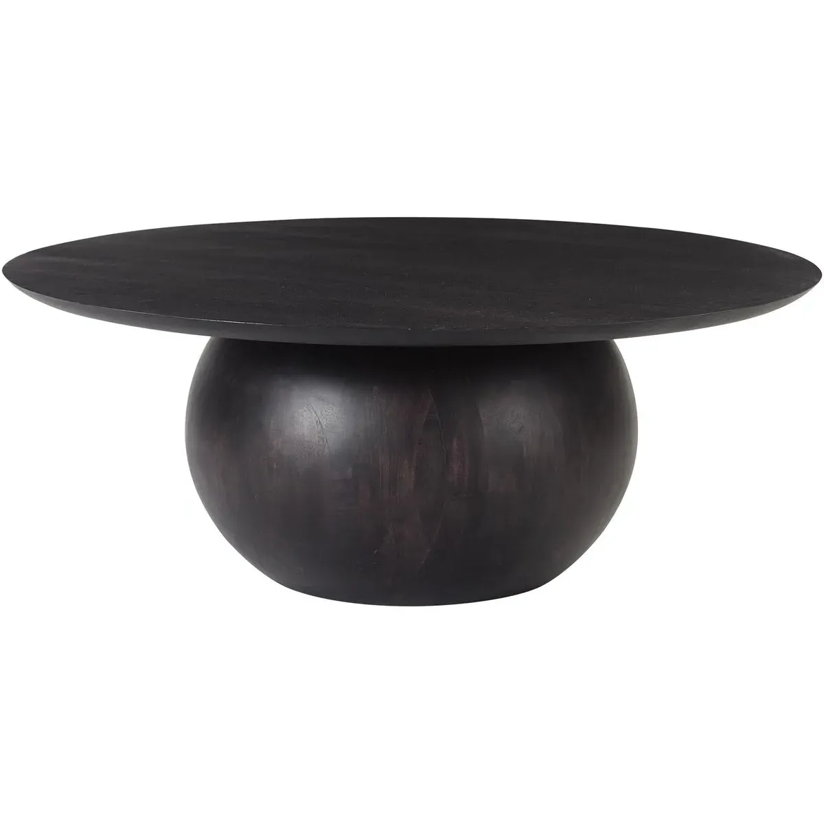 Bradbury Round Coffee Table - Black, Acacia Wood product