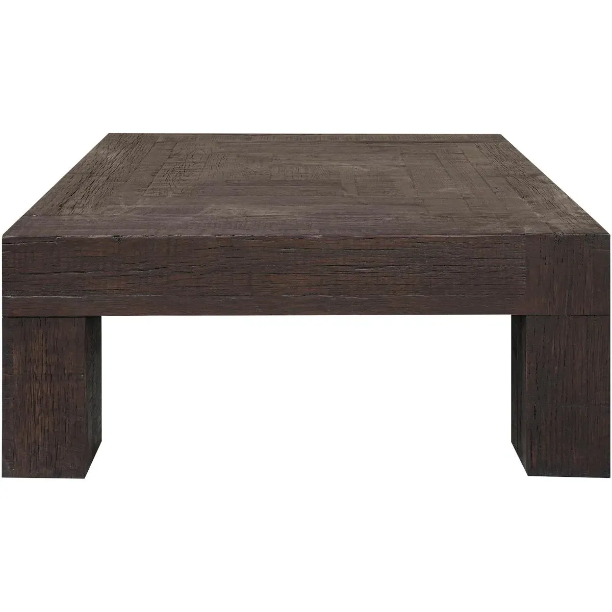 Evander Square Coffee Table - Rustic Brown, Reclaimed Oak product