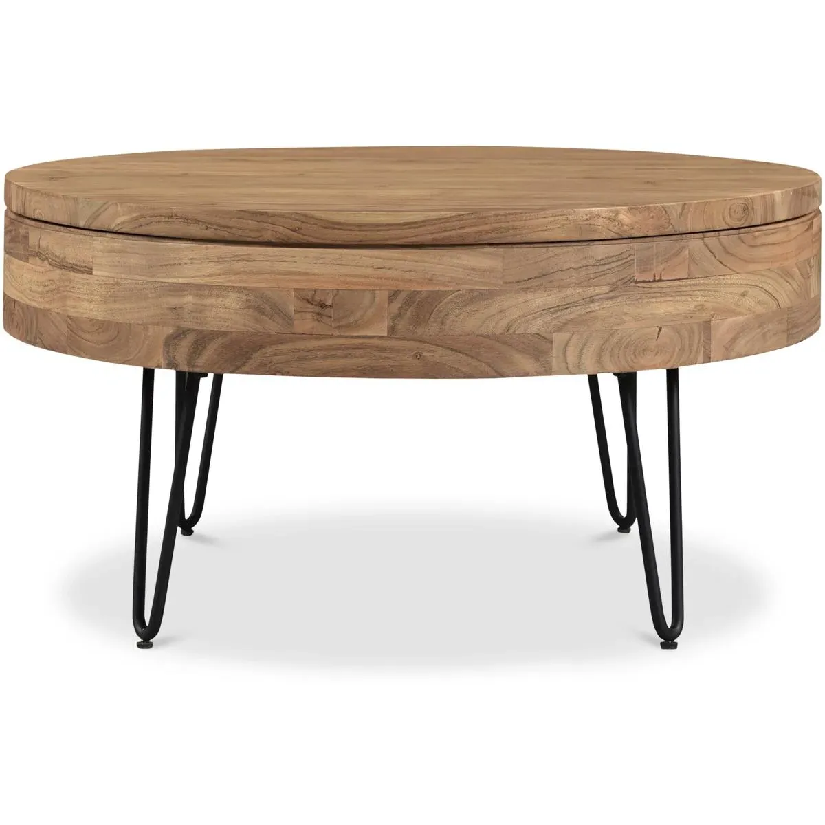 Privado Square Coffee Table with Storage - Natural, Solid Acacia product