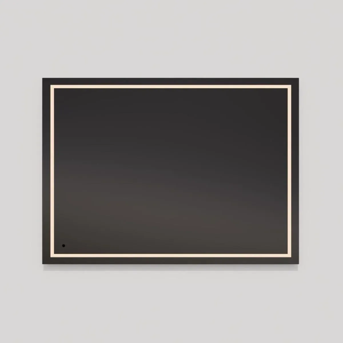 Track LED Lighted Wall Mirror - Black, Aluminum/Glass product
