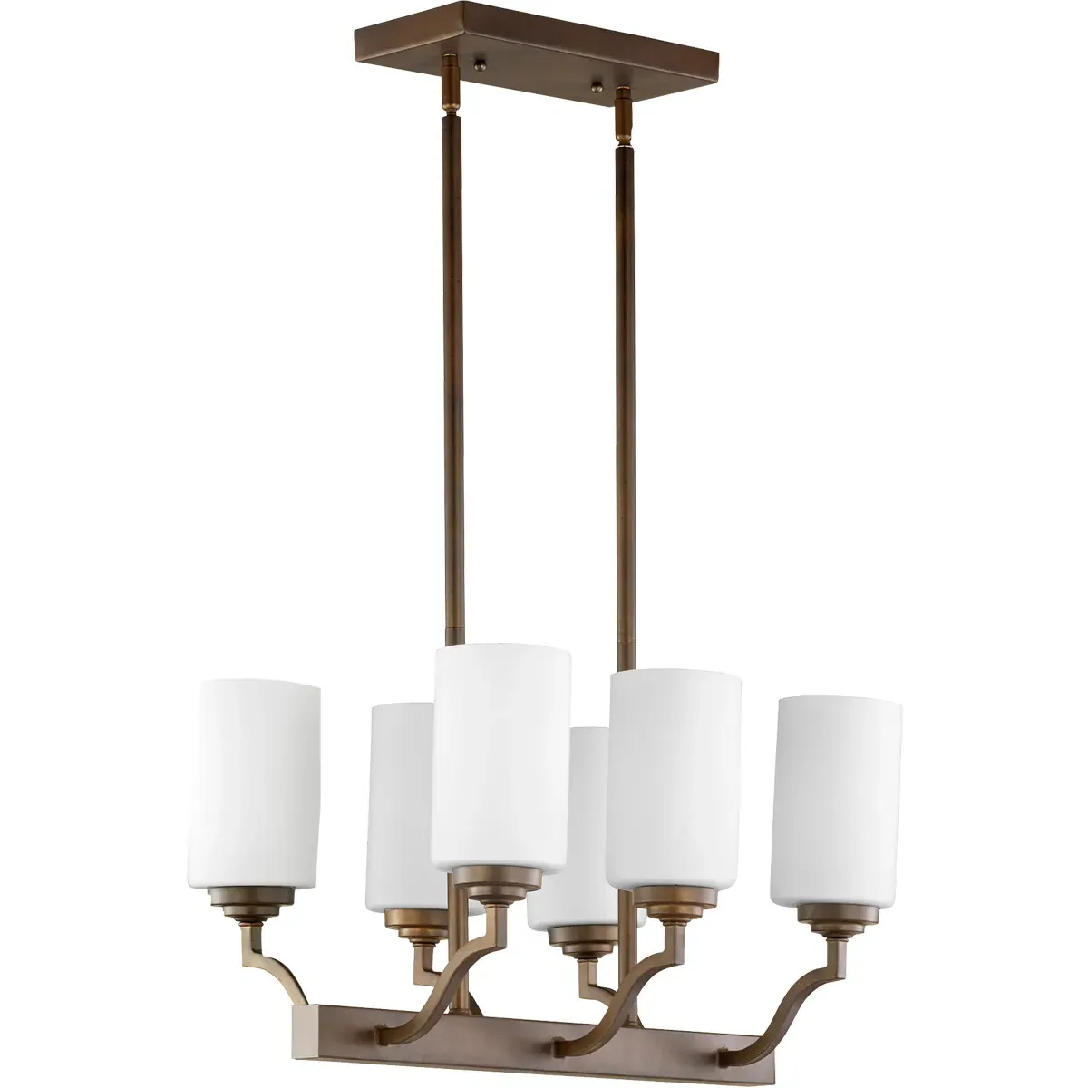Atwood 6-Light Island Ceiling Light - Oiled Bronze, Satin Opal product