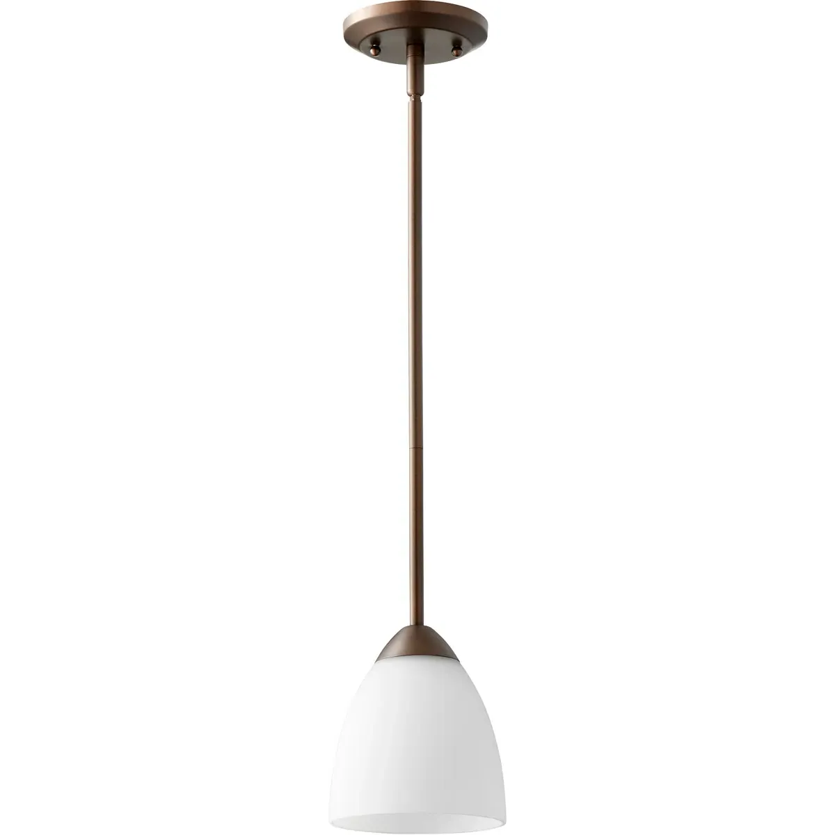 Barkley 1-Light Mini Pendant - Oiled Bronze, Satin Opal Glass product
