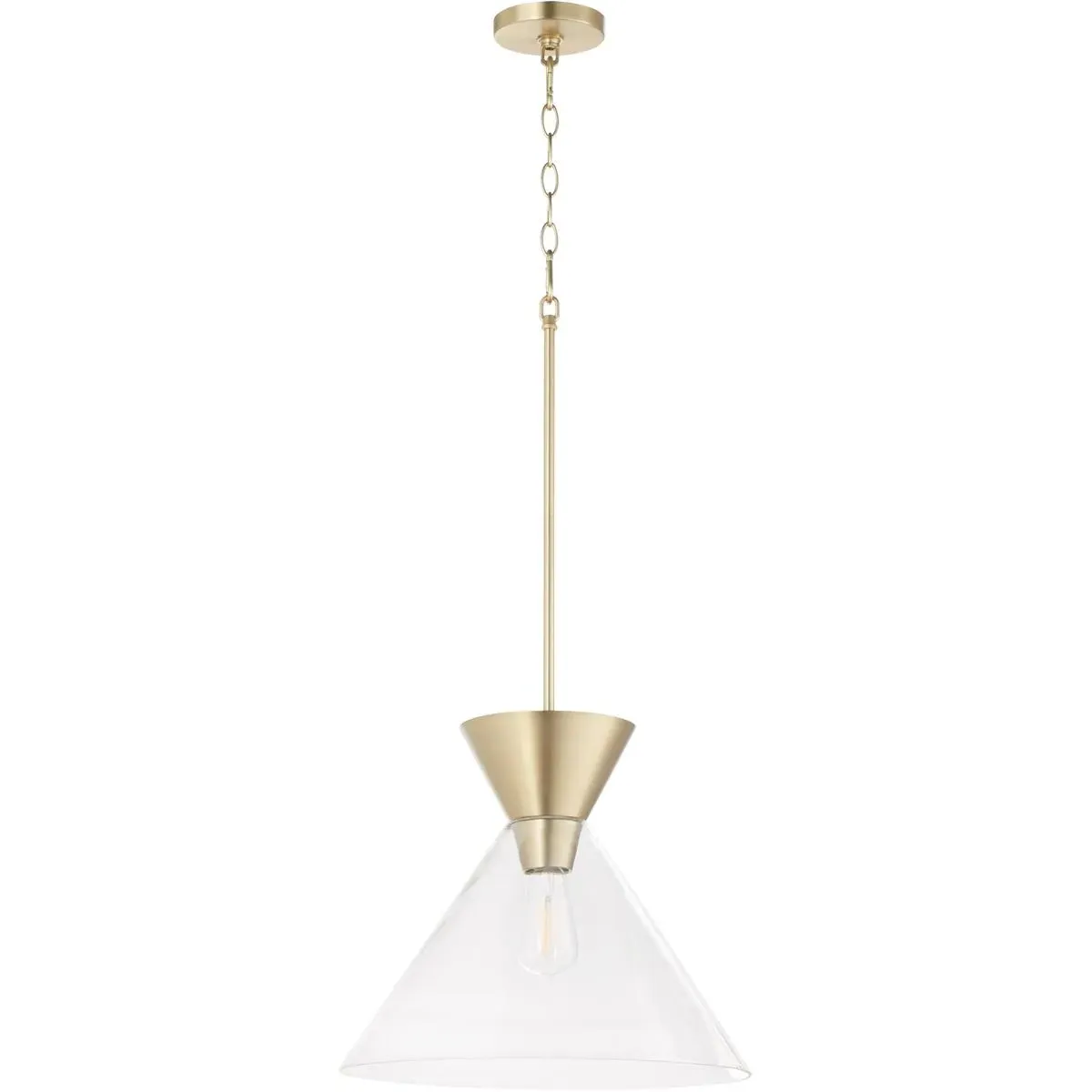 Beldar 1-Light Pendant Ceiling Light - Aged Brass, Steel/Glass product