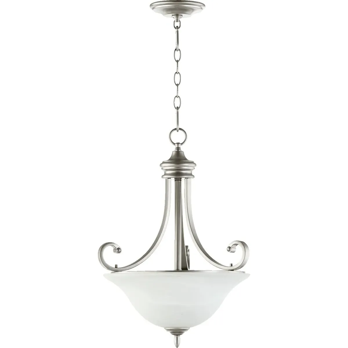 Bryant 3-Light Pendant Ceiling Light - Classic Nickel, Faux Alabaster product