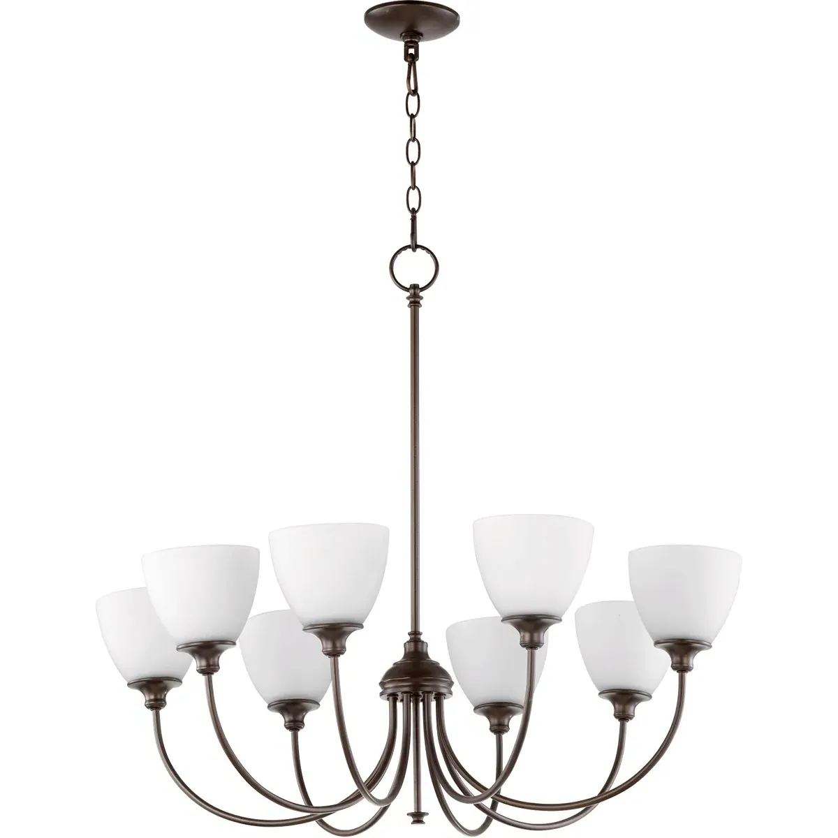 Celeste 8-Light 32 inch Chandelier - Oiled Bronze, Satin Opal product