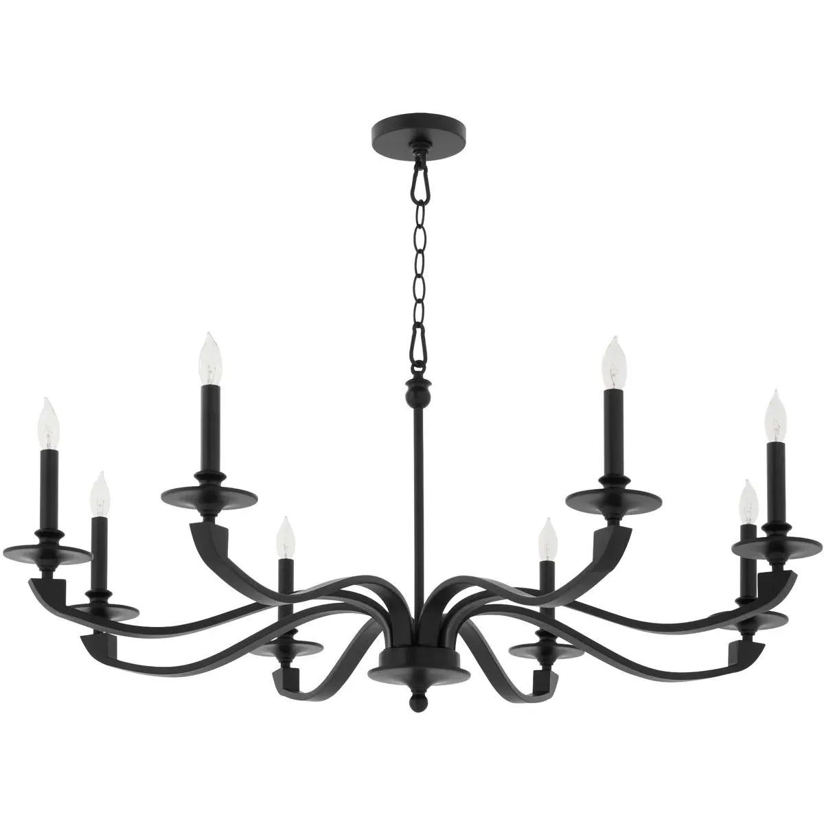 Chantelle 8-Light 40 Inch Chandelier - Matte Black, Steel product
