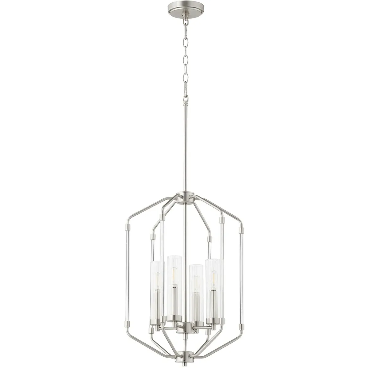 Citadel 4-Light Mini Chandelier - Satin Nickel, Clear Glass product