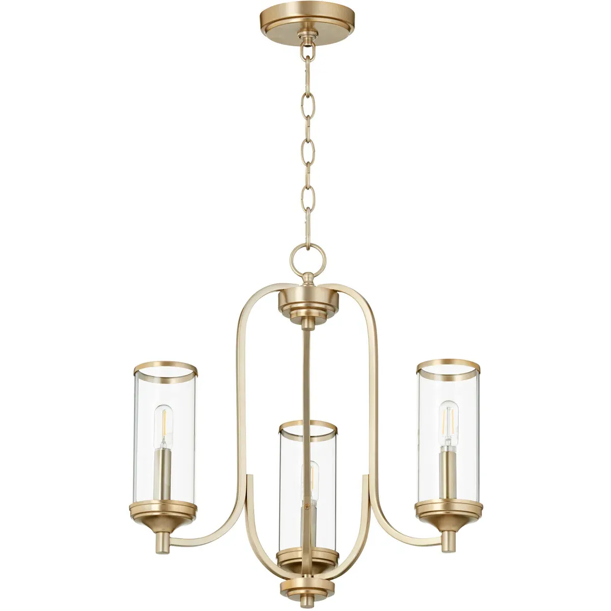 Collins 3-Light Mini Chandelier - Aged Brass product