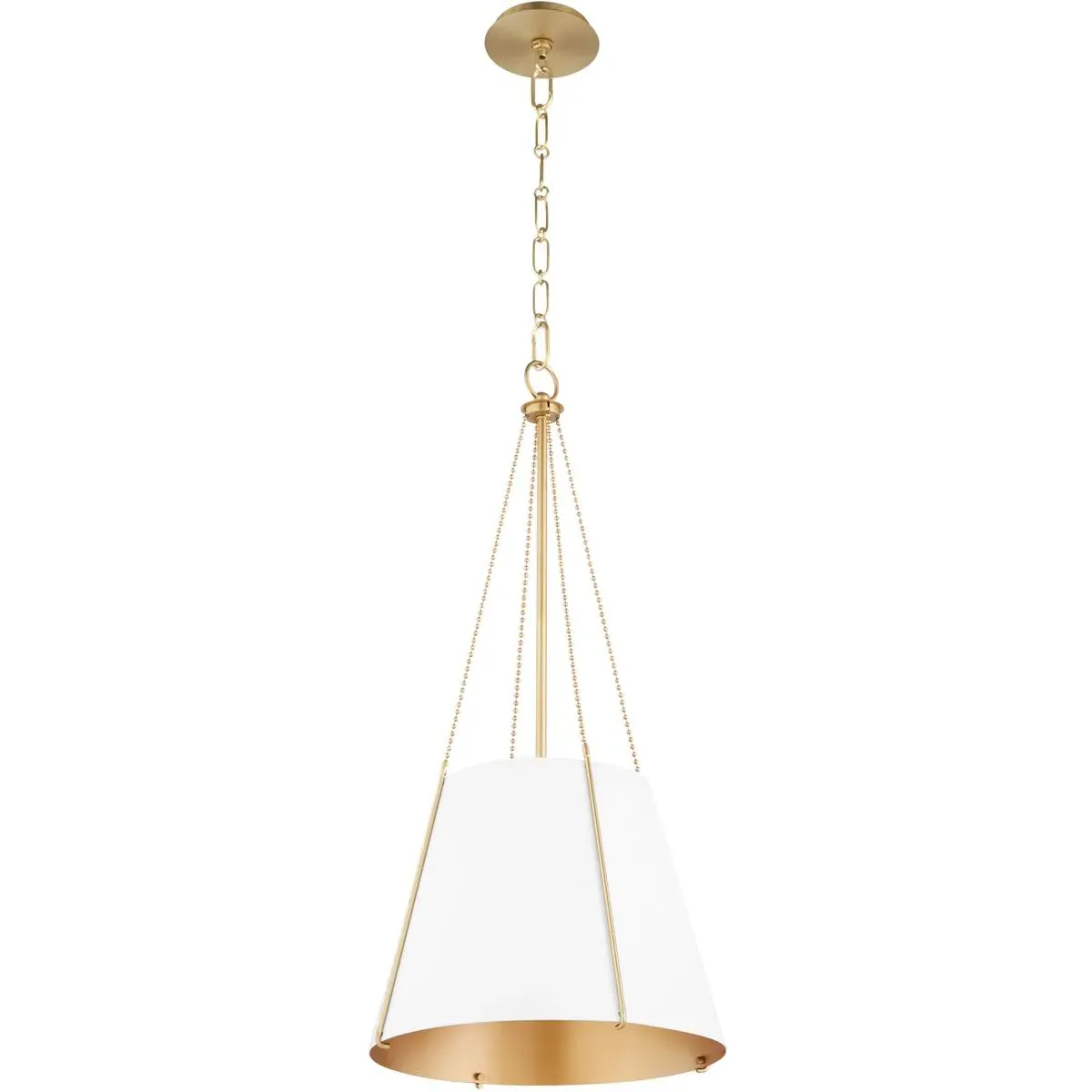 Denise 1-Light Pendant Ceiling Light - Studio White, Aged Brass, Steel product