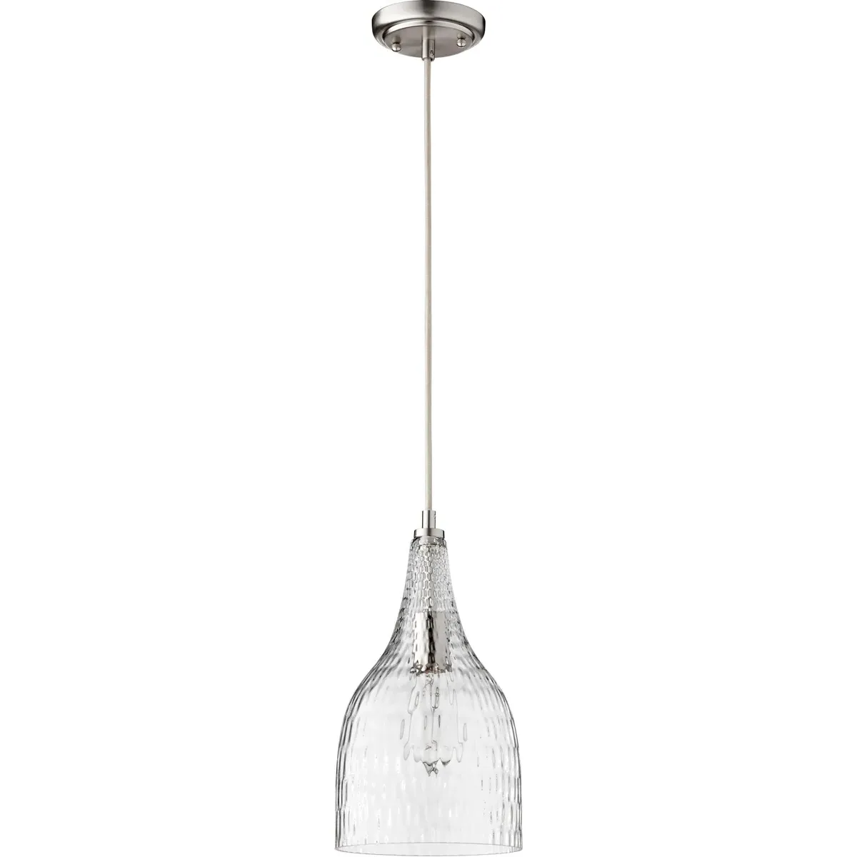 Fort Worth 1-Light Mini Pendant - Satin Nickel, Clear Glass product
