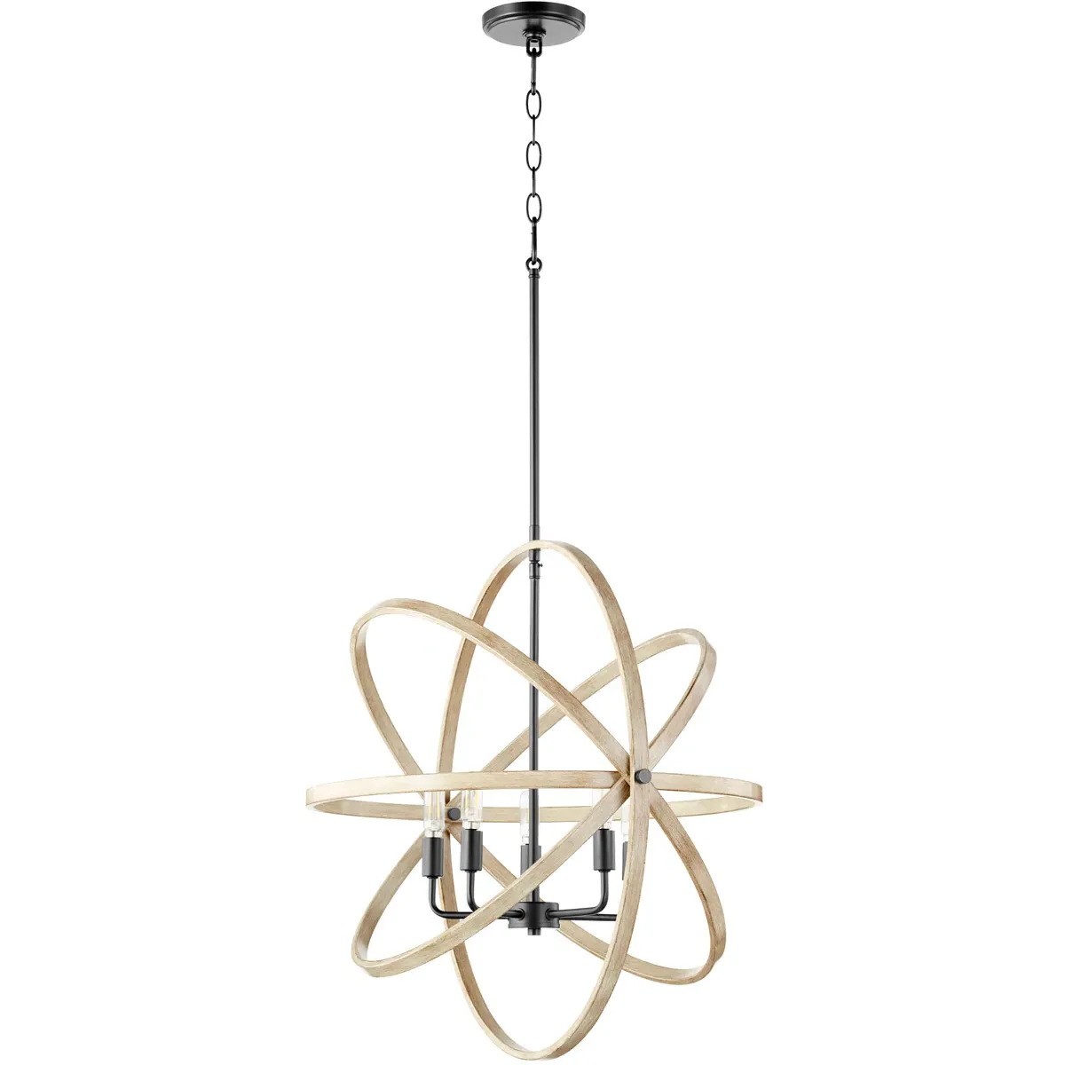 Fort Worth 5-Light Pendant Ceiling Light - Noir, Driftwood product