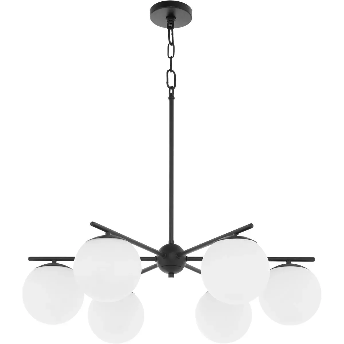 Jasper 3-Light Chandelier - Matte Black, Steel/Glass product