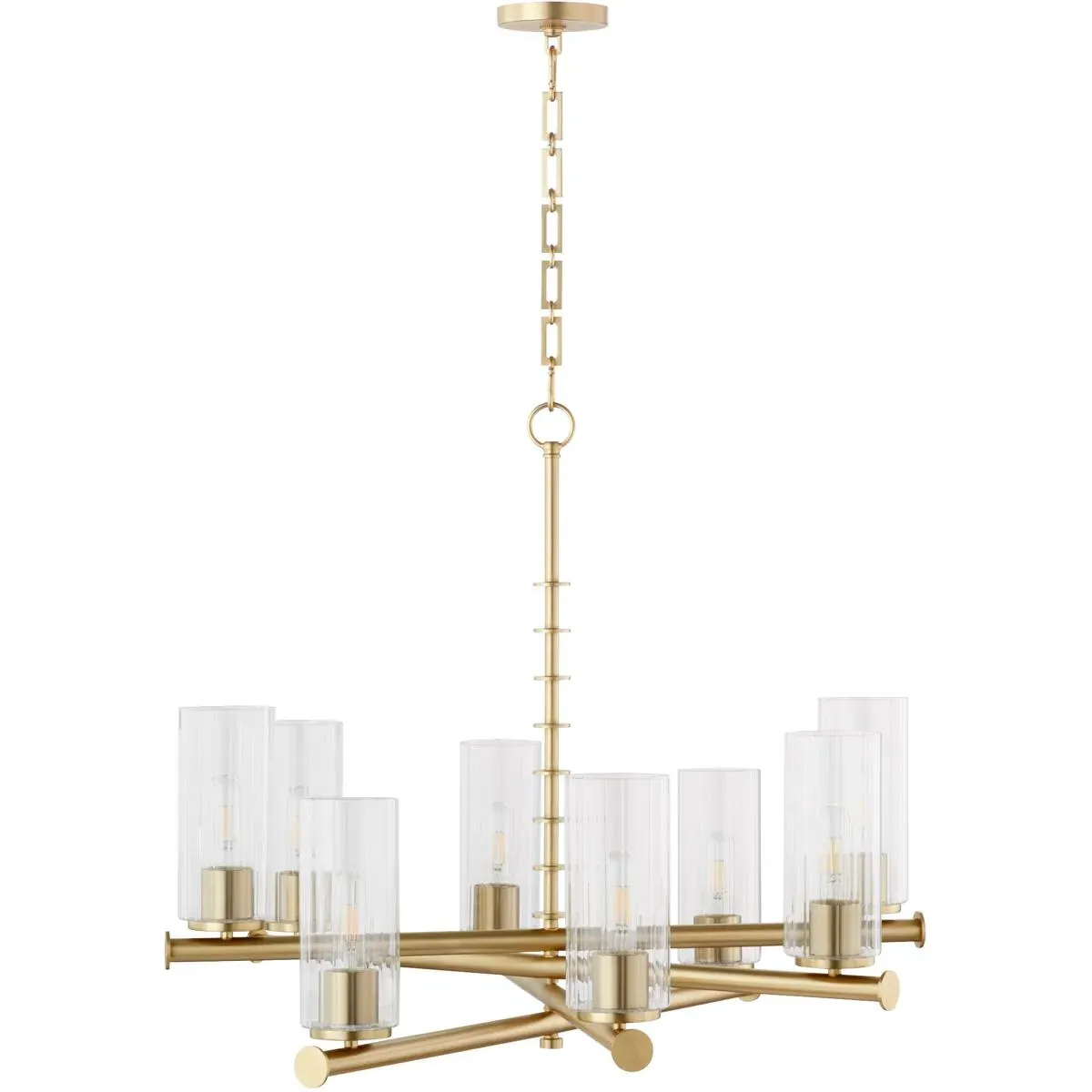 Mercier 8-Light 32 inch Chandelier - Aged Brass, Steel/Glass product