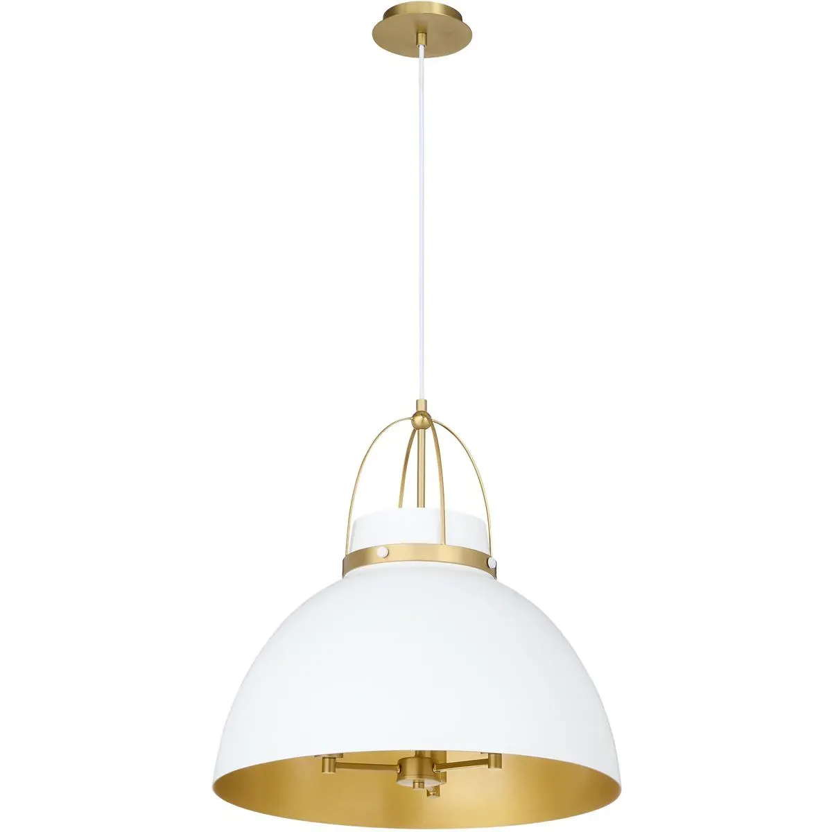 Pruitt 3-Light Pendant - Studio White, Aged Brass product