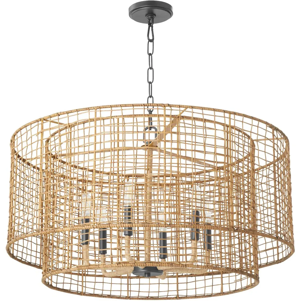 Quorum Abaca 6-Light Pendant Ceiling Light - Matte Black product