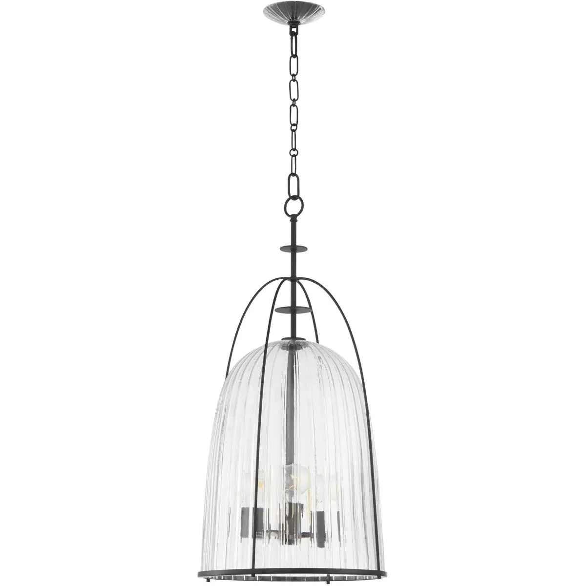 Quorum Alice 3-Light Pendant Ceiling Light - Matte Black, Steel/Glass product