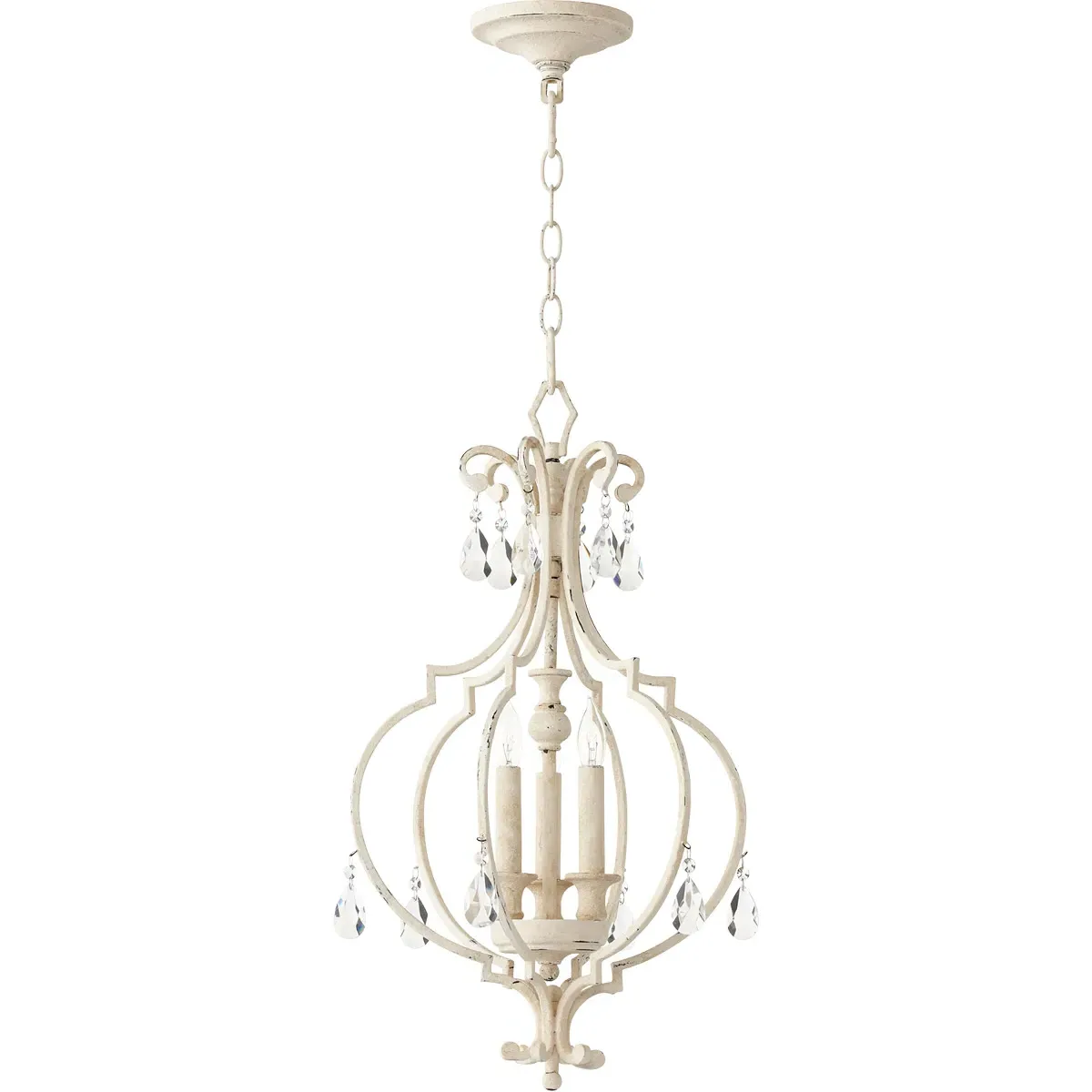 Quorum Ansley 3-Light Mini Chandelier - Persian White product