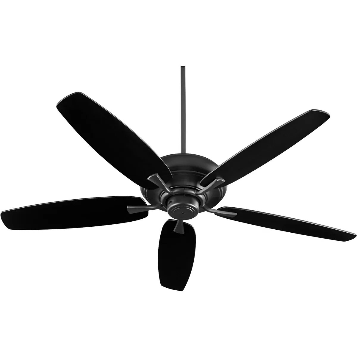 Quorum Apex 56-Inch Ceiling Fan - Noir, Matte Black and Weathered Oak product