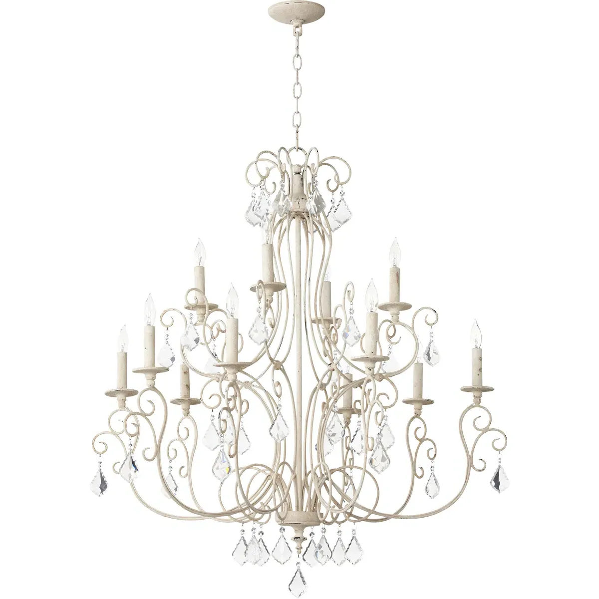 Quorum Ariel 12-Light Chandelier - Persian White product