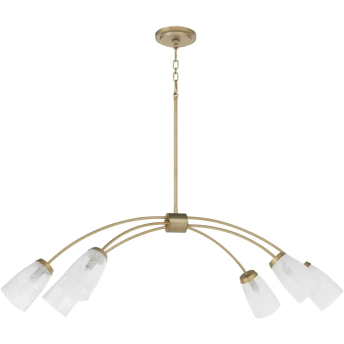 Quorum Arpeggio 6-Light Linear Chandelier - Aged Brass product