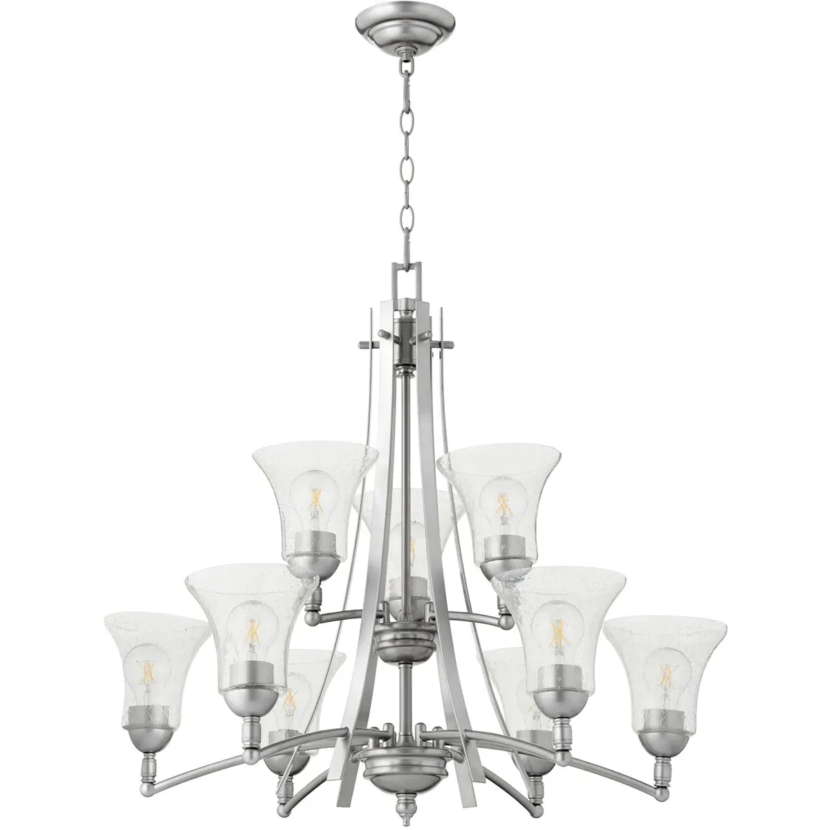 Quorum Aspen 9-Light 30 inch Chandelier - Classic Nickel product