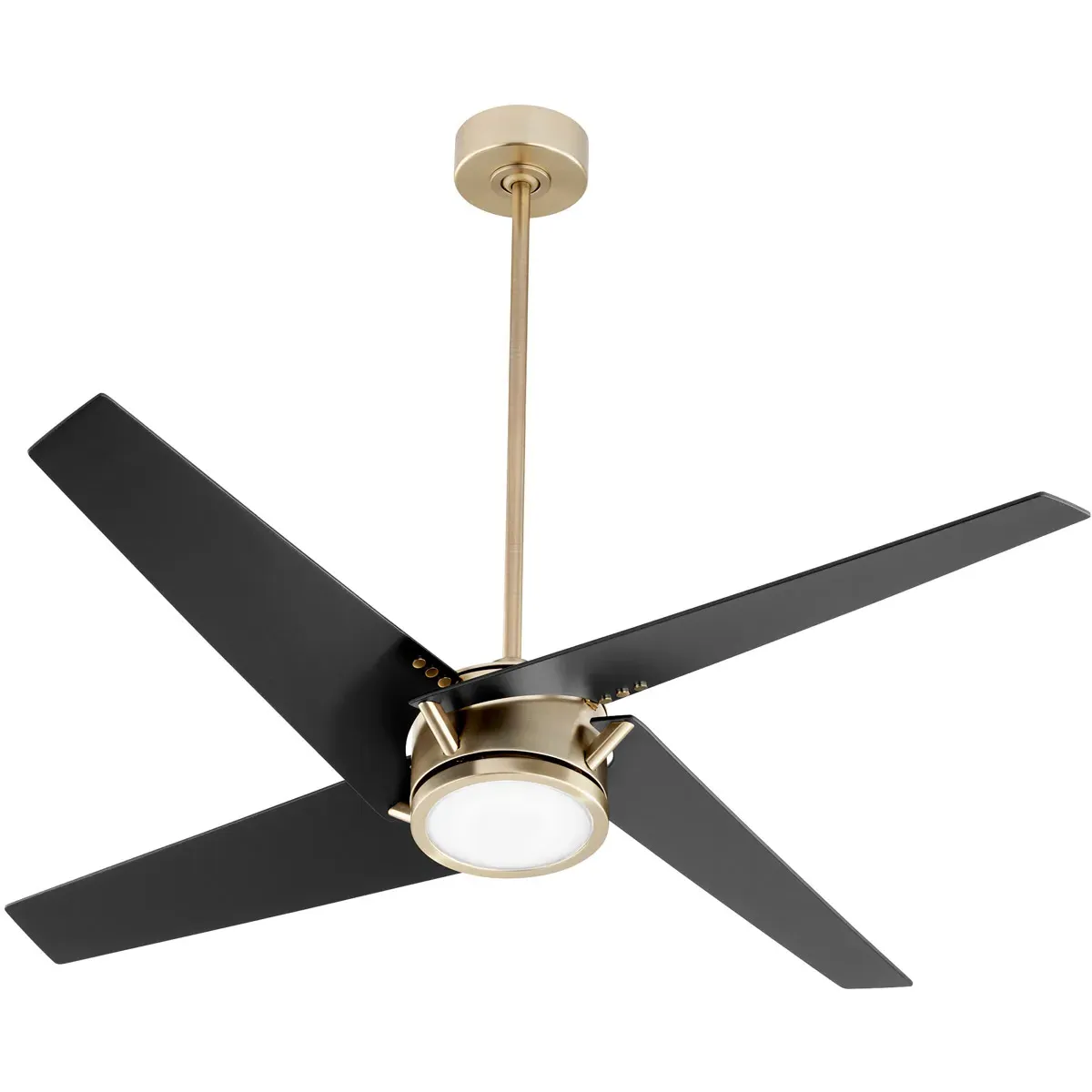 Quorum Axis 54 Inch Ceiling Fan - Aged Brass, Matte Black product