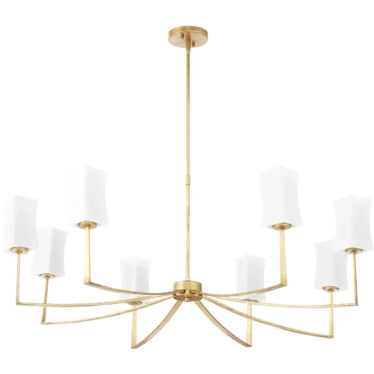 Quorum Ayala 8-Light 44 inch Chandelier - Gold Leaf, Satin Opal Glass product