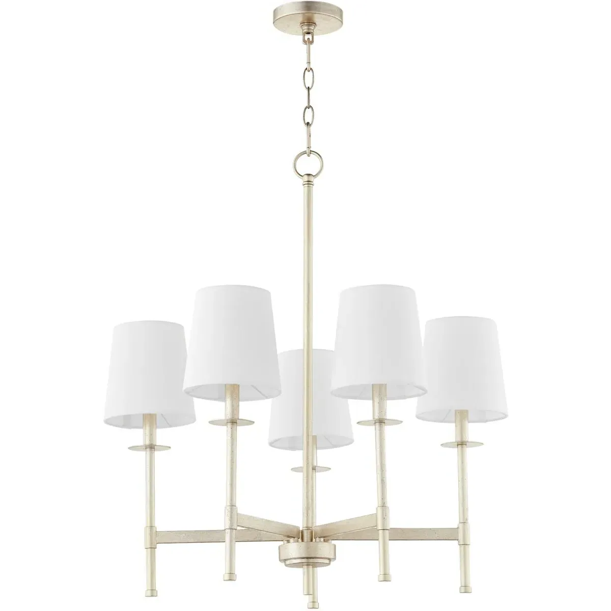 Quorum Belshaw 5-Light Chandelier - Aged Silver Leaf product