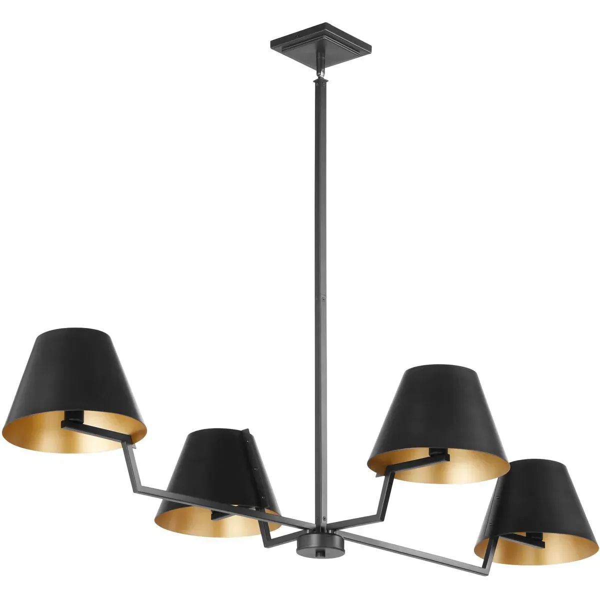 Quorum Bliss 4-Light Linear Chandelier - Matte Black, Metal product