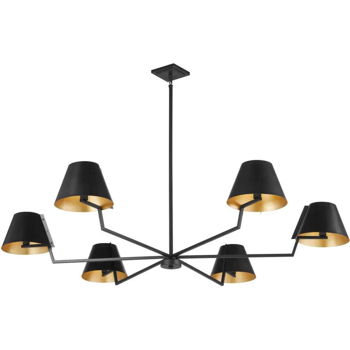 Quorum Bliss 6-Light Chandelier - Matte Black, Metal alternate view