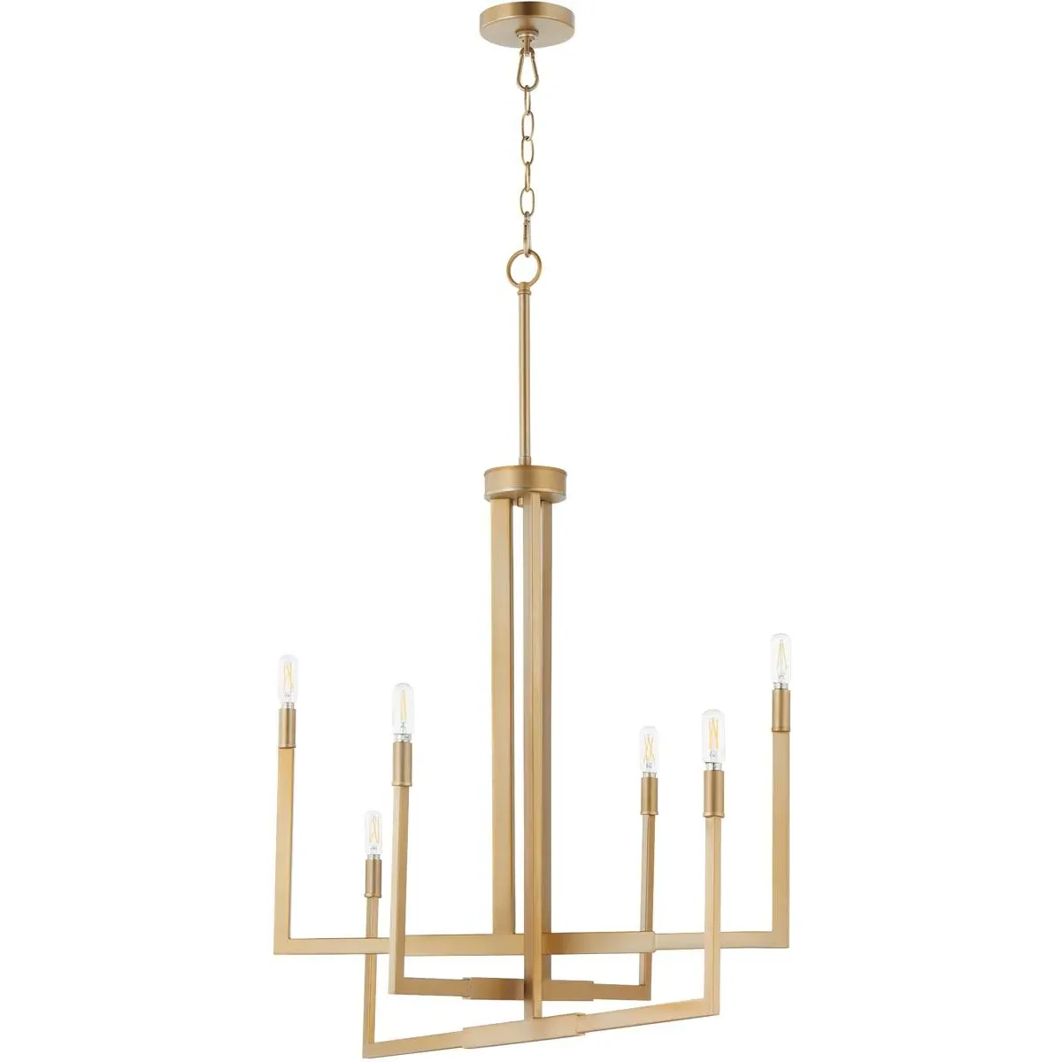 Quorum Bolero 6-Light Chandelier - Aged Brass product