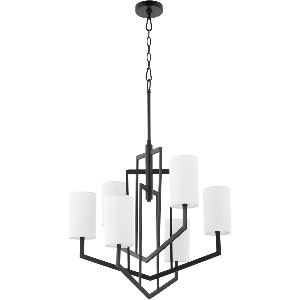 Quorum Bolivar 6-Light 28 inch Chandelier - Matte Black product