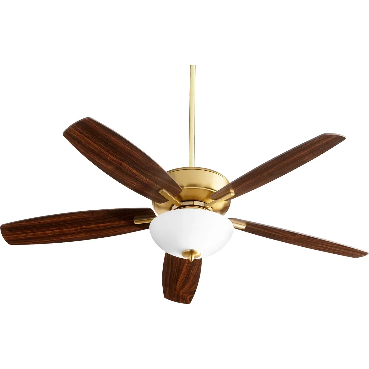 Quorum Breeze 52 Inch Ceiling Fan - Aged Brass, Dark Oak/Walnut product
