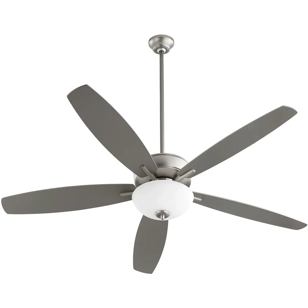 Quorum Breeze 60 Inch Ceiling Fan - Satin Nickel, Silver/Weathered Gray product