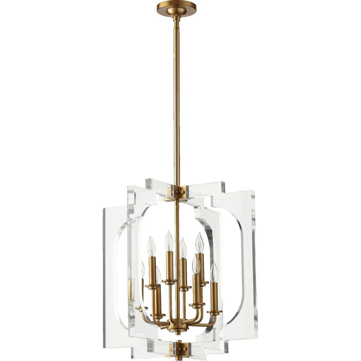 Quorum Broadway 8-Light Pendant - Aged Brass product