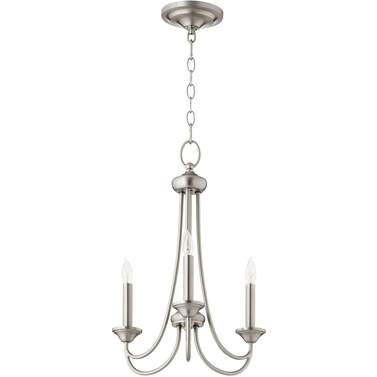 Quorum Brooks 3-Light Mini Chandelier - Satin Nickel product