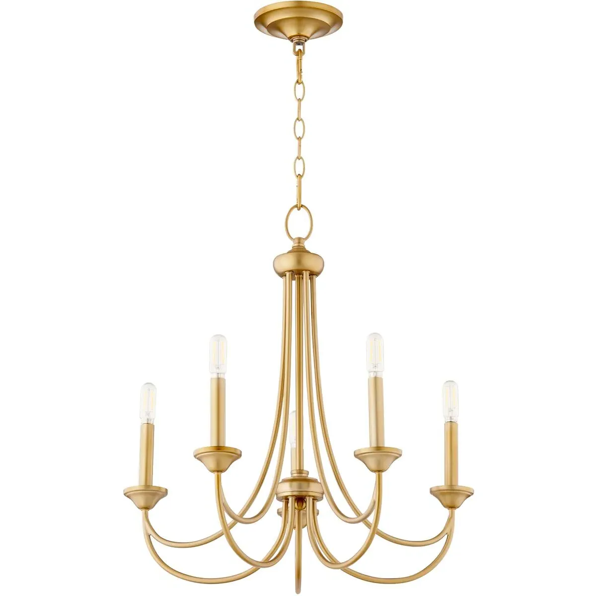 Quorum Brooks 5-Light Chandelier - Aged Brass product