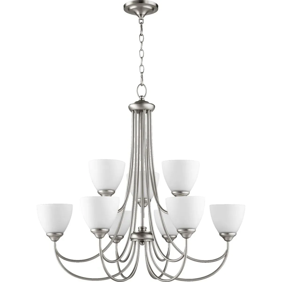 Quorum Brooks 9-Light 32 inch Chandelier - Satin Nickel product